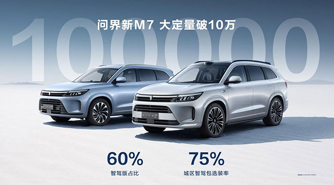 问界新M7大定突破10万 两款智驾后驱Max版车型来袭 问界新M7大定突破10万 两款智驾后驱Max版车型来袭